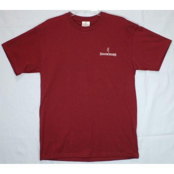 Browning T-Shirt Buckmark Deer Retro Duck Red NWT - Picture 1 of 3